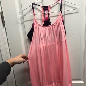 Pink lululemon tank top. Built in bra